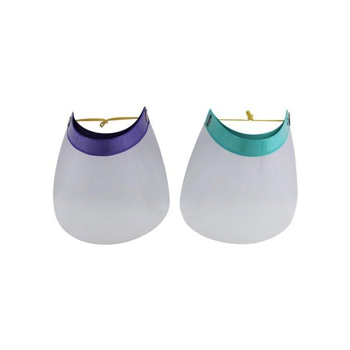 Mascarilla-Pantalla Niño Iberplas Proteccion Transparente Pvc Con Goma 245X190 Pack Surtido De 4 (2 X2 Colores Verde Y Violeta)