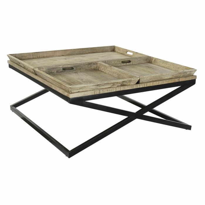 Mesa Centro Colonial DKD Home Decor Natural Negro 120 x 55 x 120 cm 1