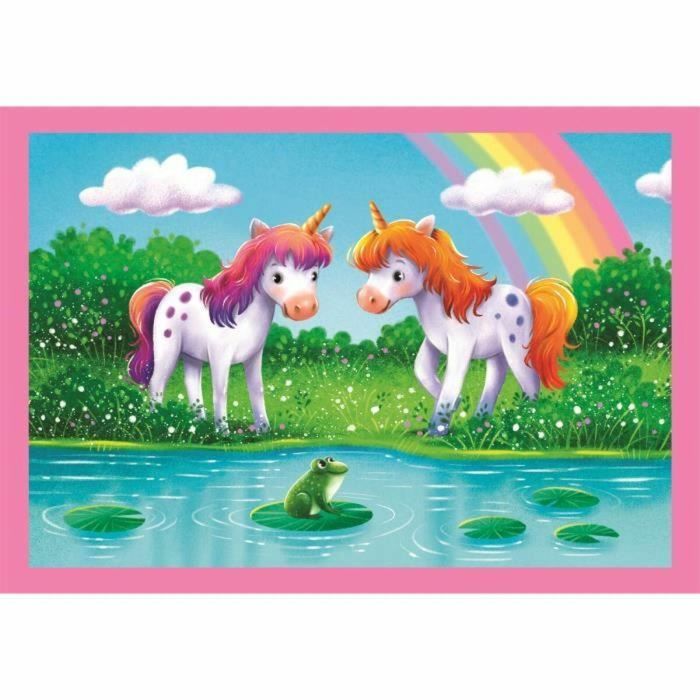 Clementoni 8005125217403 Puzzle 4 en 1 Un Día con Unicornios 4