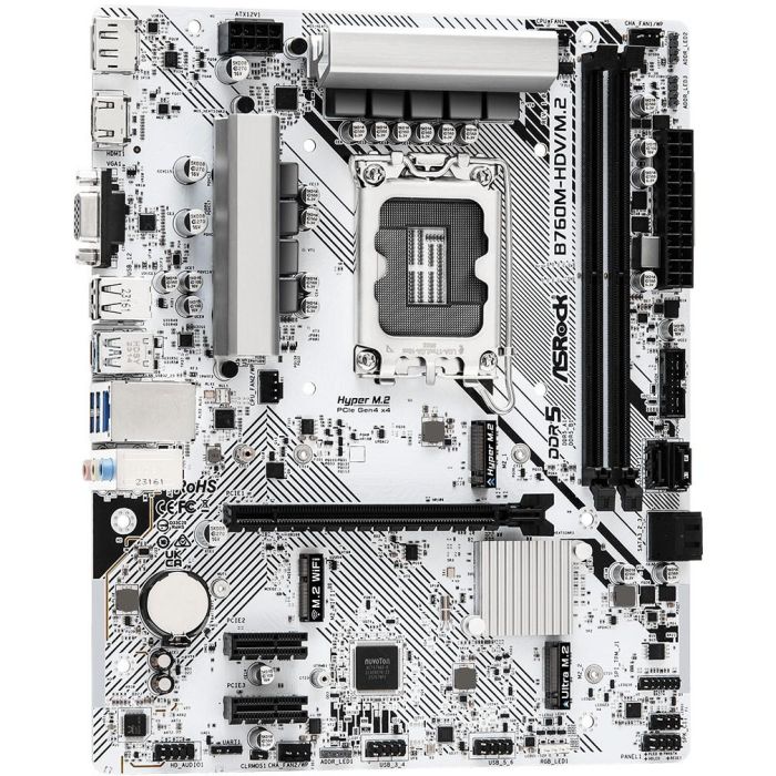 ASRock B760M-HDV/M.2 (1700) Placa Base Micro ATX Intel B760 DDR5-SDRAM para Procesadores Intel LGA 1700 3 ASRock B760M-HDV/M.2 (1700) Placa Base Micro ATX Intel B760 DDR5-SDRAM para Procesadores Intel LGA 1700 3