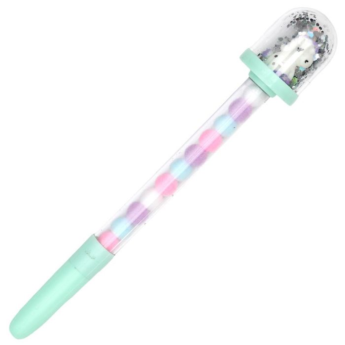 The Concept Factory Bolígrafo Dedal Unicornio con Purpurina - Colección My Funny Papet, Colores Surtidos (Rosa, Verde, Lila) 4