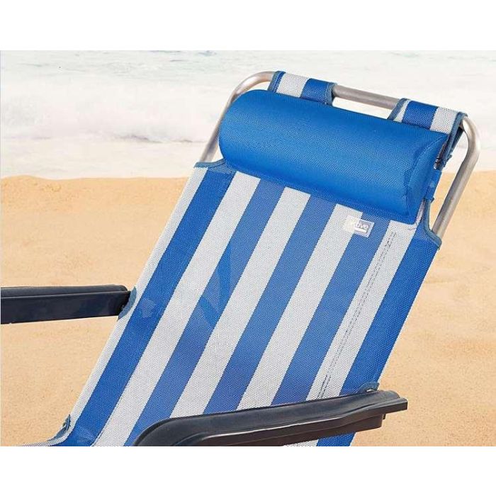 Cojín para silla de playa de textileno azul aktive 35x14x5cm 1