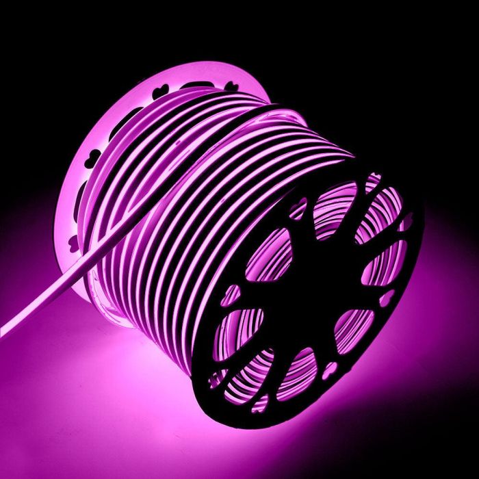 Tira LED Manguera "Neon Flex" 6W 6000ºK 220VAC 8x16mm Simple 120xSMD2835 6W/M x1M 40.000H  [HO-NSPVC8x16SOY220CW] 10