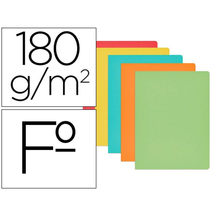 Subcarpeta Cartulina Gio Folio Colores Pasteles Surtidos 180 gr-M2 Paquete De 50 Unidades