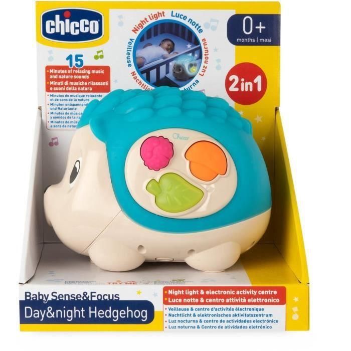 Chicco 00011592000000 Erizo Día y Noche, Centro de Actividades y Lámpara con Sonidos y Melodías para Bebés +0 meses 3