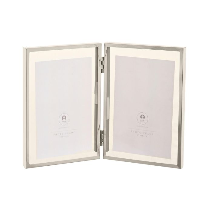 DKD Home Decor Marco de Foto 13x18 cm Plateado de Acero Inoxidable y Cristal, Set de 2 Unidades, 27 cm Ancho x 16.5 cm Alto DKD Home Decor Marco de Foto 13x18 cm Plateado de Acero Inoxidable y Cristal, Set de 2 Unidades, 27 cm Ancho x 16.5 cm Alto