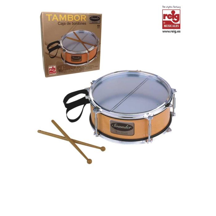 Reig Tambor Sounder musical metalizado, juguete de percusión infantil de plástico con sonido, 11x25 cm, recomendado para niños de 3 años o más Reig Tambor Sounder musical metalizado, juguete de percusión infantil de plástico con sonido, 11x25 cm, recomendado para niños de 3 años o más