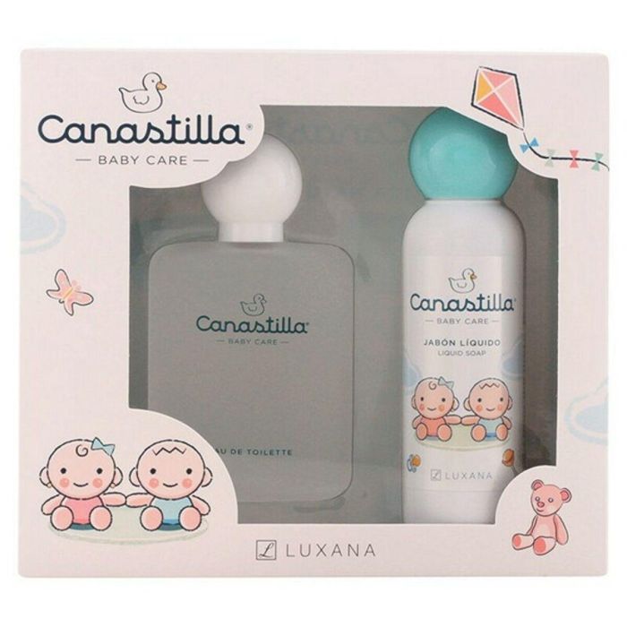 Luxana Canastilla Acqua di Colonia Lote Infantil, Fragancia Fresca, con Eau de Toilette 100 ml y Jabón Líquido 150 ml - Set 2 Piezas 1 Luxana Canastilla Acqua di Colonia Lote Infantil, Fragancia Fresca, con Eau de Toilette 100 ml y Jabón Líquido 150 ml - Set 2 Piezas 1