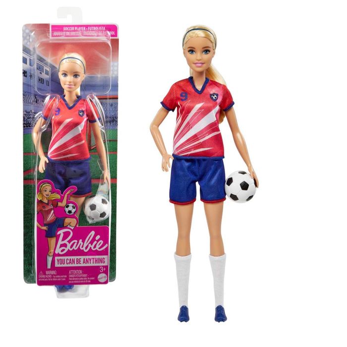 Barbie Hcn17 Muñeca Futbolista 29.2cm Rubia con Camiseta Roja, Pantalones Azules y Balón de Fútbol 0 Barbie Hcn17 Muñeca Futbolista 29.2cm Rubia con Camiseta Roja, Pantalones Azules y Balón de Fútbol 0