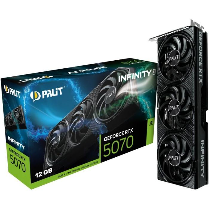 Palit Infinity 3 NVIDIA GeForce RTX 5070 12GB GDDR7 Tarjeta Gráfica con 3 Ventiladores 8