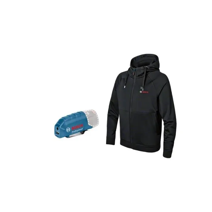 Bosch Professional 12+18V XA+GAA 12V-21 Chaqueta Calefactable Talla M con Capucha y 3 Zonas de Calefacción 1