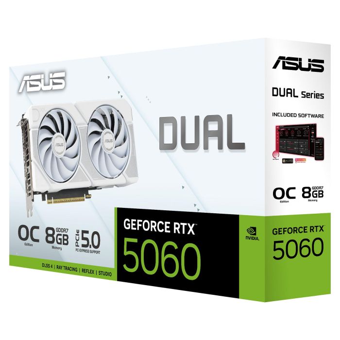 ASUS RTX5060-O8G-WHITE Tarjeta Gráfica GeForce RTX 5060 8GB GDDR7 Blanco 4