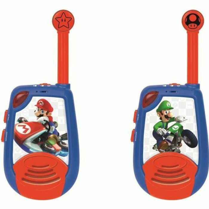 Walkie-talkies digitales para niños MARIO KART, alcance de 2 km y función de código Morse LEXIBOOK