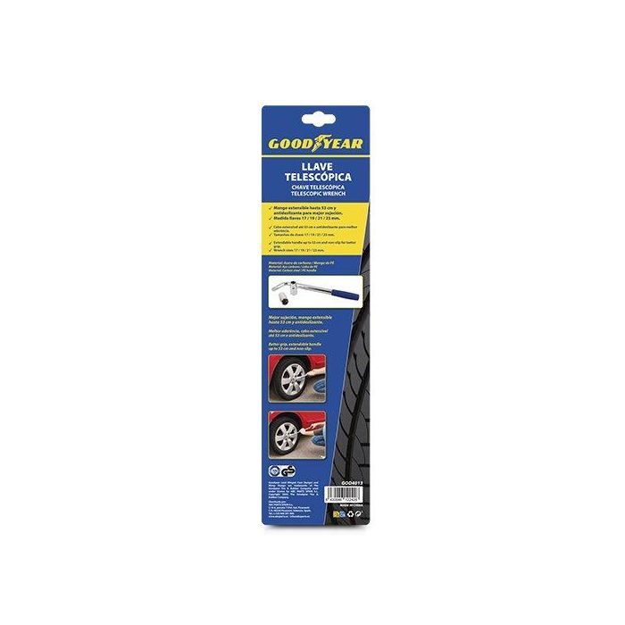 Goodyear GOD4013 Cs10 Llave Telescópica para Ruedas Extensible 53cm, 17mm y 19mm, Acero Carbono Antideslizante 2 Goodyear GOD4013 Cs10 Llave Telescópica para Ruedas Extensible 53cm, 17mm y 19mm, Acero Carbono Antideslizante 2