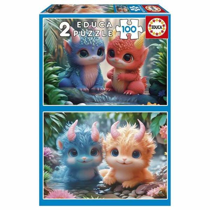 Puzzle Educa Adorable Monsters 100 Piezas (2 Unidades) Puzzle Educa Adorable Monsters 100 Piezas (2 Unidades)