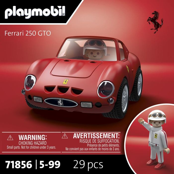 PLAYMOBIL Ferrari 250 GTO 71856 - Coche Deportivo Clásico Rojo de Juguete para Coleccionistas y Niños +5 Años 1