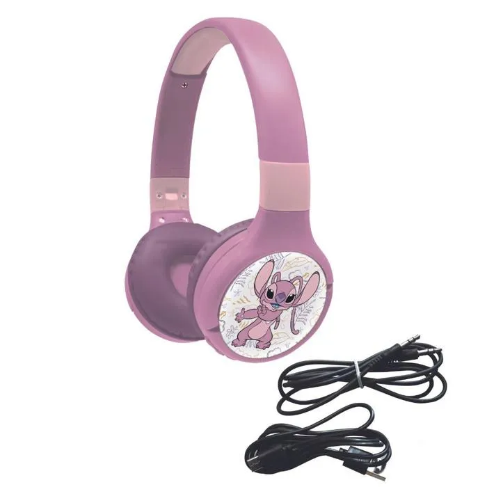 Lexibook Auriculares Stitch Plegables 2 en 1 Bluetooth con Cable para Niños a partir de 3 años 1