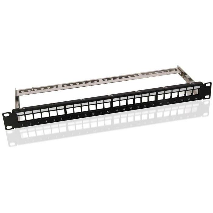 MicroConnect Panel de Parcheo CAT6 de 24 Puertos de 19" - Solución de Conectividad de Red de Alta Calidad para Rack