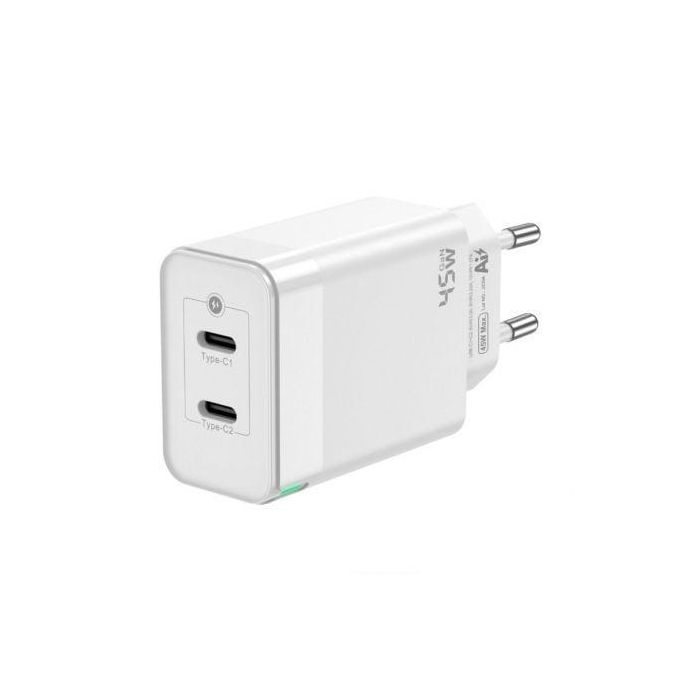 Aisens Cargador Gan 45 W, 2Xusb-C Pd3.0 Qc4.0, Blanco 1 Aisens Cargador Gan 45 W, 2Xusb-C Pd3.0 Qc4.0, Blanco 1