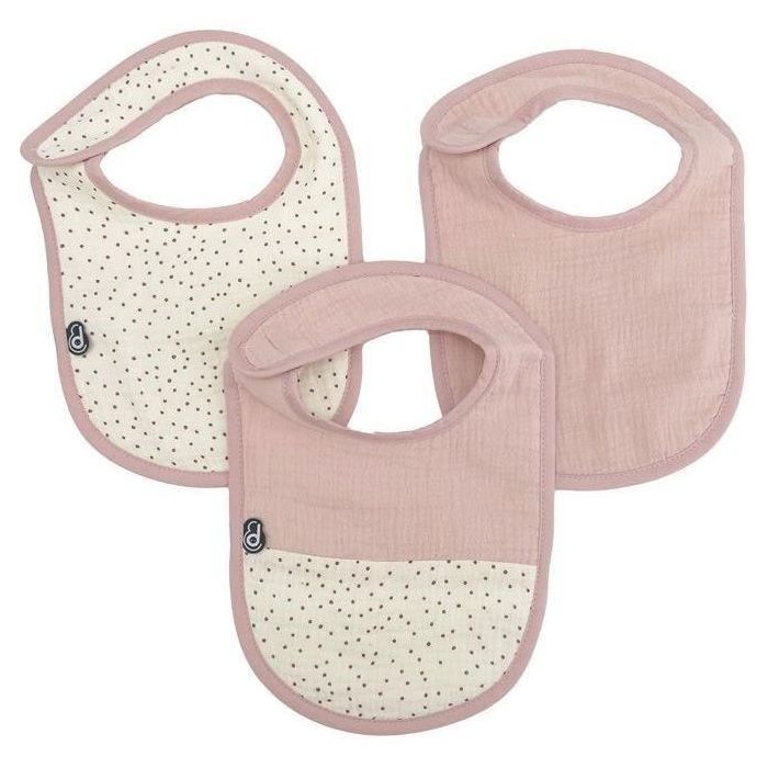 Domiva DOM3700948338445 Pack 3 Baberos Gasa Algodón 0-6 Meses Rosa Viejo Domiva DOM3700948338445 Pack 3 Baberos Gasa Algodón 0-6 Meses Rosa Viejo
