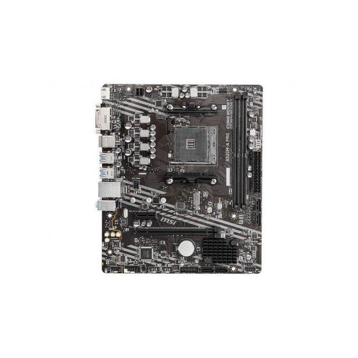 MSI A520M-A PRO Placa Base AMD A520 Zócalo AM4 Micro ATX para Ryzen 3ª Gen / 4000G DDR4 4600MHz con Turbo M.2 1