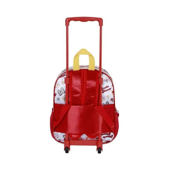 Mochila 3D con Ruedas Pequeña Flowered Disney Minnie Mouse Rojo 2 Mochila 3D con Ruedas Pequeña Flowered Disney Minnie Mouse Rojo 2