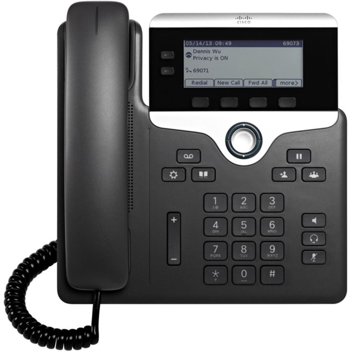 Cisco IP Phone 7821 Negro/Plata - Teléfono IP con Cable de 2 Líneas y PoE - Montaje Escritorio/Pared 1 Cisco IP Phone 7821 Negro/Plata - Teléfono IP con Cable de 2 Líneas y PoE - Montaje Escritorio/Pared 1