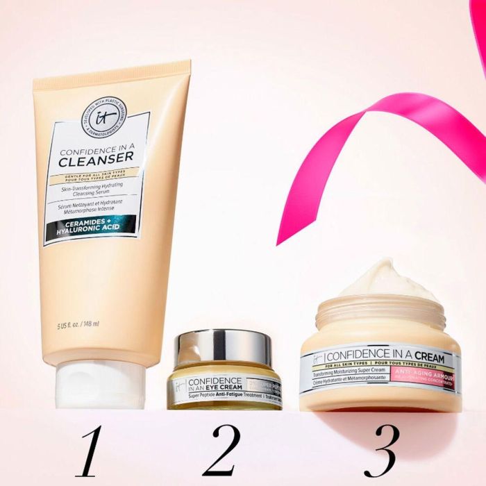 It Cosmetics Confidence Crema Estuche Set Facial Antiedad Hidratante. Con Crema 60ml, Limpiador 120ml, Contorno Ojos 15ml (3 Pz). 2 It Cosmetics Confidence Crema Estuche Set Facial Antiedad Hidratante. Con Crema 60ml, Limpiador 120ml, Contorno Ojos 15ml (3 Pz). 2