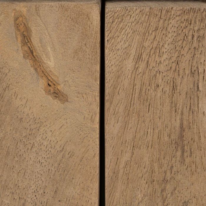 Mueble Auxiliar BURNIE Negro Natural Cristal Madera de mango 81 x 41 x 83 cm