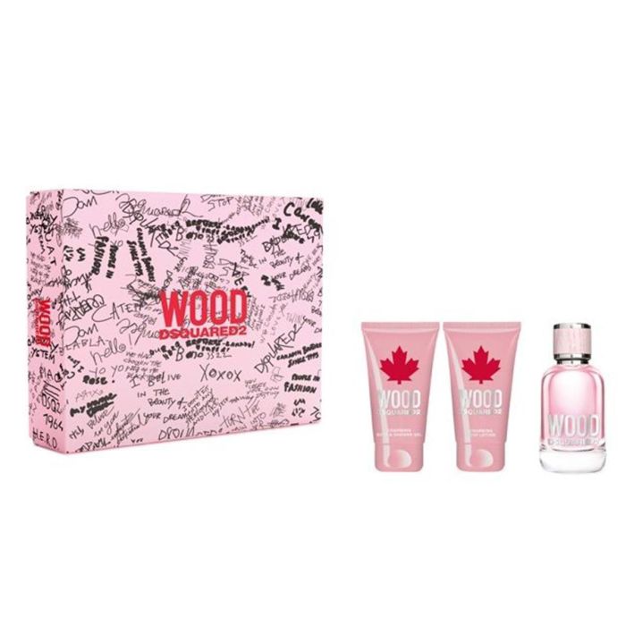 Dsquared Wood eau de toilette 50 ml + gel de baño 50 ml + locion corporal perfumada 50 ml