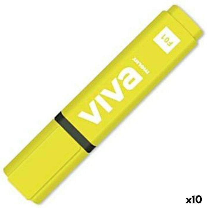 Marcador Fluorescente Molin Viva Amarillo (10 Unidades) Marcador Fluorescente Molin Viva Amarillo (10 Unidades)
