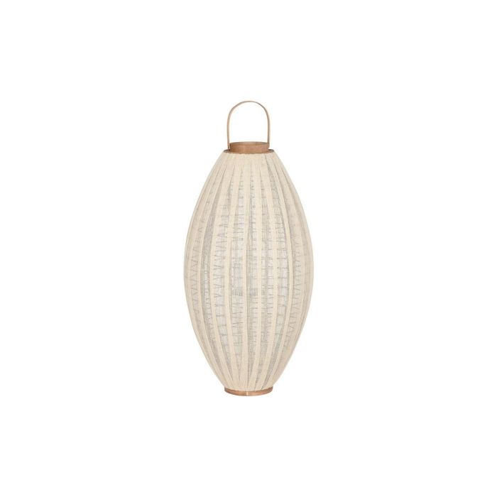 Portavelas Home ESPRIT Blanco Marrón Madera Cristal 38 x 38 x 84 cm