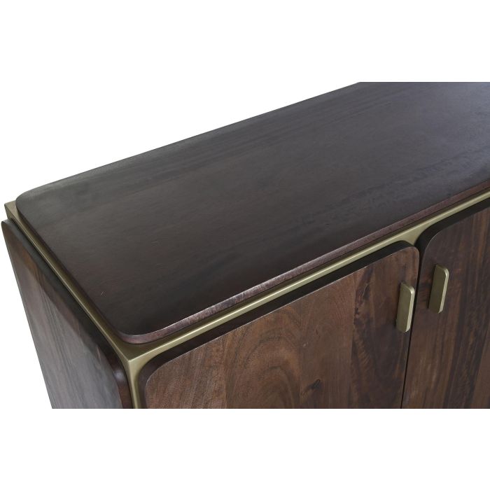 DKD Home Decor Buffet Moderno Marrón, Mueble Aparador de Almacenamiento para Salón y Comedor, Acero y Madera de Mango, 160x40x81 cm 1 DKD Home Decor Buffet Moderno Marrón, Mueble Aparador de Almacenamiento para Salón y Comedor, Acero y Madera de Mango, 160x40x81 cm 1