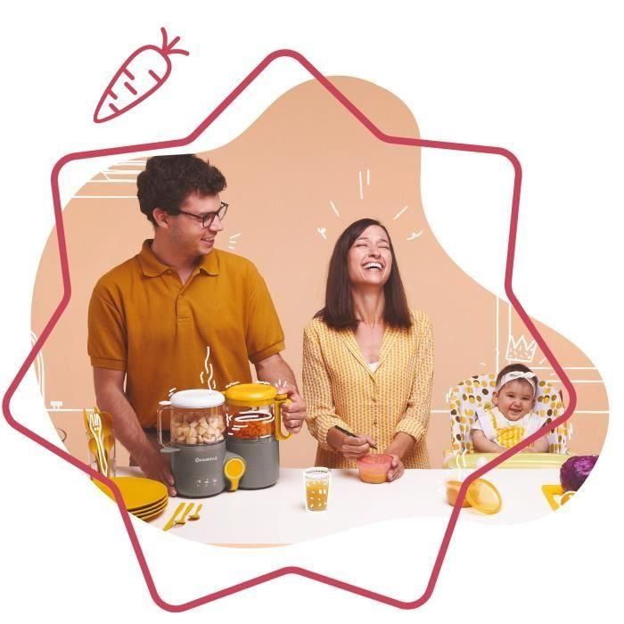 B.Easy 4 en 1 procesador de alimentos: vapor, licuar, recalentar y descongelar 1 B.Easy 4 en 1 procesador de alimentos: vapor, licuar, recalentar y descongelar 1