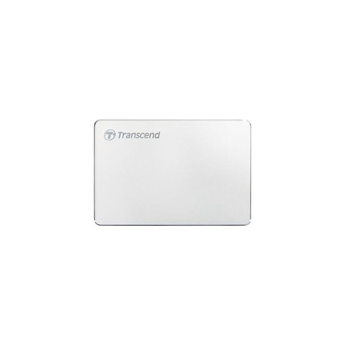 Transcend 25C3S Disco Duro Externo Portátil 1TB USB 3.1 Tipo C 2.5" Aluminio Plata para Windows/Mac/Linux