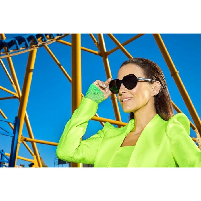 Hawkers RETRO ECO Paula Echevarría Gafas de Sol para Adultos Acetato ECO Negro Forma Redonda 1