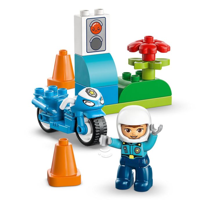 Lego Juego de construcción Moto de Policía Azul Duplo, Edad mínima recomendada: 18 meses 2