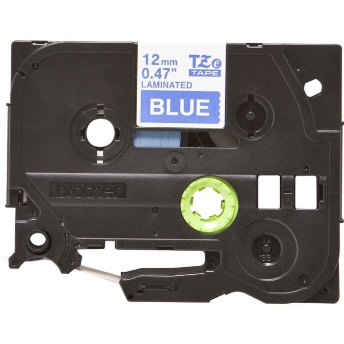 BROTHER Cinta laminada azul/blanco 12mm