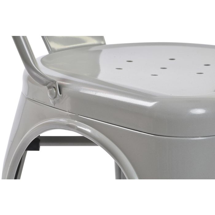 DKD Home Decor Toolix Silla Loft Metal Gris 45 x 48 x 86 cm 1
