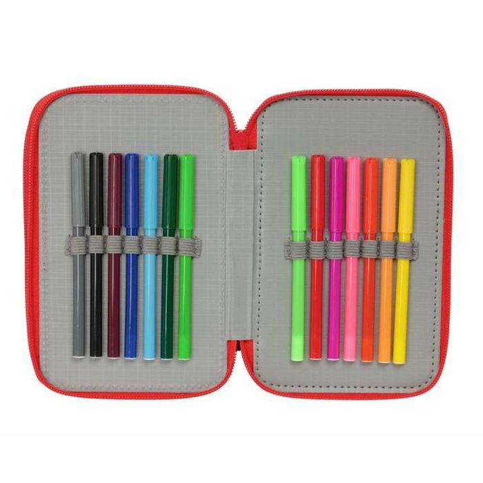 Safta Plumier Triple Avengers 37 Piezas, Estuche Escolar 12.5x19.5x5.5cm 1