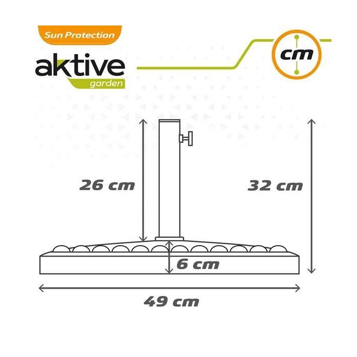 Color Baby Base Parasol Poliresina 14 kg Gris Tubo D38/48 49x32cm 4