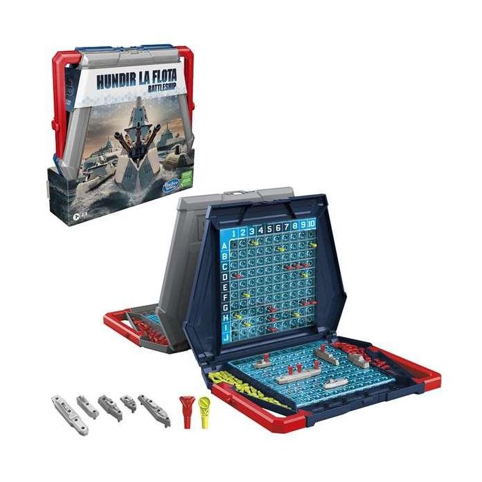 Hasbro Gaming F4527 Hundir La Flota | Juego de Mesa de Combate Naval Clásico | Estrategia | Español | Edad +7 años