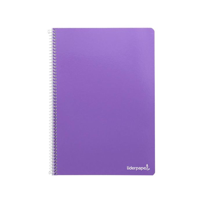 Cuaderno Espiral Liderpapel Folio Smart Tapa Blanda 80H 60 gr Cuadro 4 mm Con Margen Color Violeta 10 unidades 3