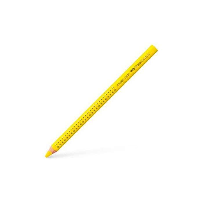 Faber Castell Lápices de Colores Jumbo Grip Amarillo Cadmio, Grueso, Ergonómico, Acuarelable, 12 Unidades (12 Unidades)