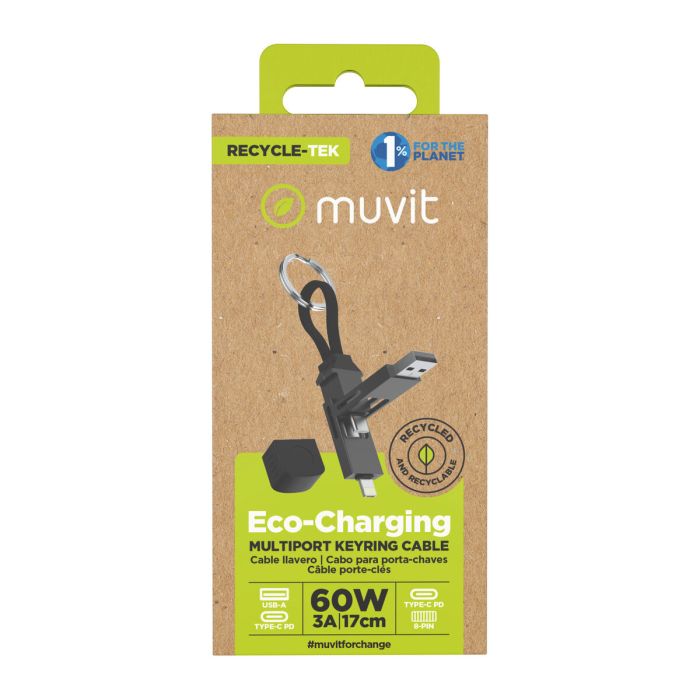 Cable USB Muvit MC278-A Negro 4