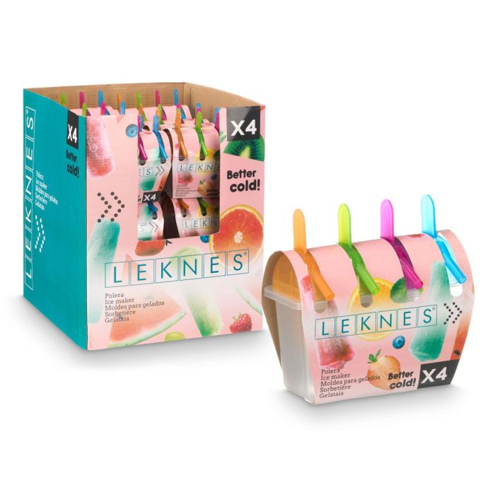 LEKNES Set de 4 Poleras de Plástico Surtidos en Colores - 14.5x15x9.5 cm (24 Unidades) 2