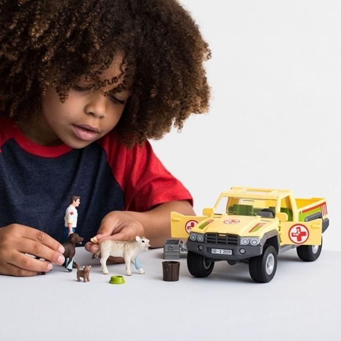 Schleich 42503 FARM WORLD Set de Visita al Veterinario de Granja (12 piezas) - Animales, Vehículo y Veterinario 2