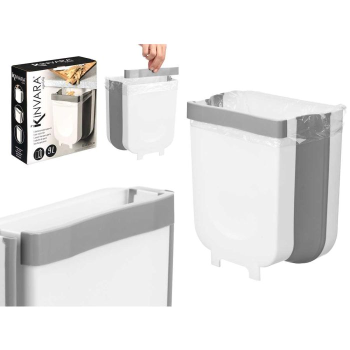 Kinvara Soporte Bolsa de Basura Gris 29.5x29x25 cm (Set de 6)