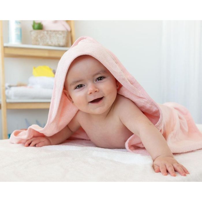 KioKids Toalla de Baño para Bebé 100% Bambú con Capucha Oekotex Standard 100, Rosa 76x76 cm - Piel Sensible +0 Meses 1 KioKids Toalla de Baño para Bebé 100% Bambú con Capucha Oekotex Standard 100, Rosa 76x76 cm - Piel Sensible +0 Meses 1