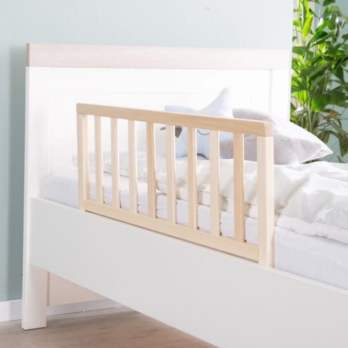 ROBA Barandilla de Cama 90 cm - Protección Anticaída Segura para Bebés y Niños - De 18 Meses a 5 Años - Fácil Montaje - Madera Natural 1 ROBA Barandilla de Cama 90 cm - Protección Anticaída Segura para Bebés y Niños - De 18 Meses a 5 Años - Fácil Montaje - Madera Natural 1